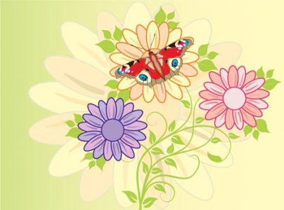 Floral vector template