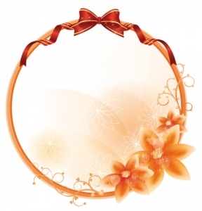 Flower frame vector