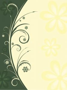 Flowers with leafs vector pattern