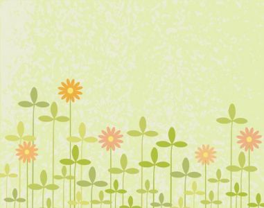 Flowers with leafs vector template