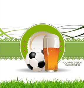 Football and beer vector posters