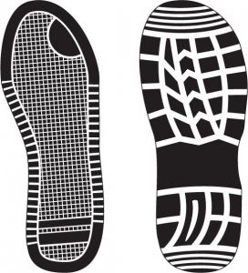 Footwear shoe prints vectors