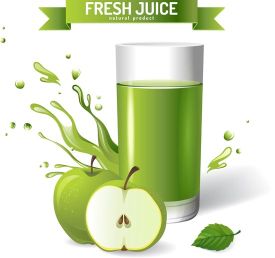 Fresh natural juice vector templates