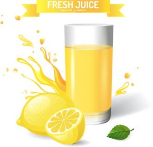 Fresh natural juice vector template