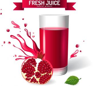 Fresh natural juice vector model