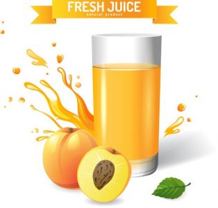 Fresh natural juice vector