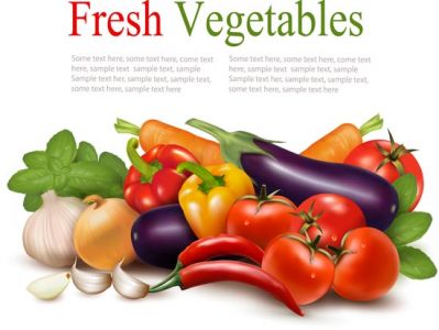 Fresh vegetables vector design