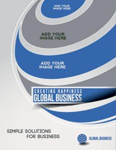 Front and back business flyer vectors