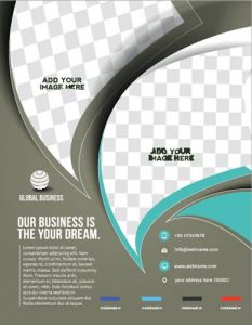 Front and back business flyer vectors