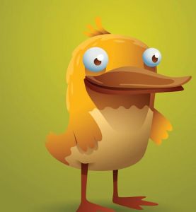 Funny cartoon birds vector