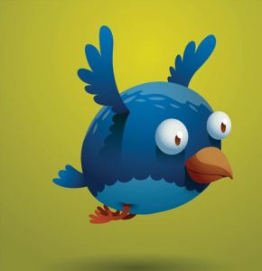 Funny cartoon birds vector