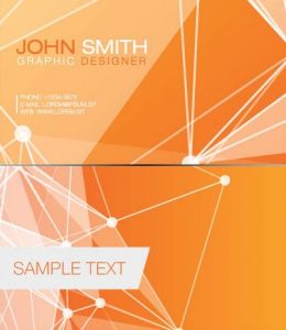 Geometric business cards with abstract elements