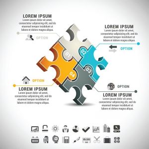 Geometric infographics shapes vector