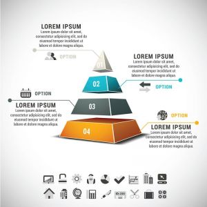 Geometric infographics shapes vector