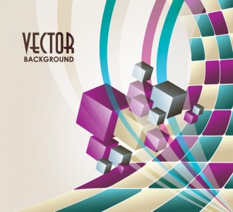 Geometric shapes in abstract vector template