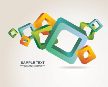 Geometric shapes in abstract vector template