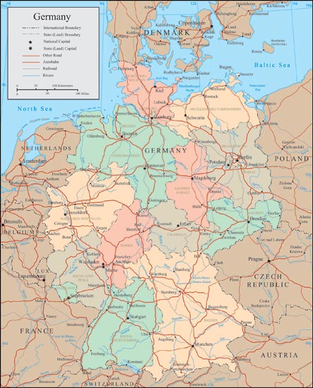 Germany vector maps