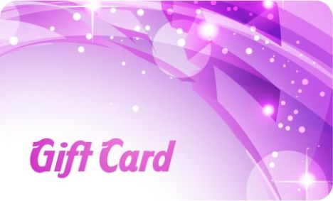 Violet gift card vector template