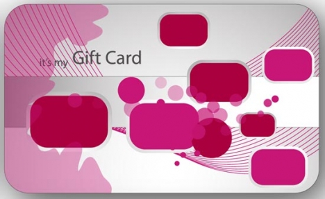 Colorful gift card design