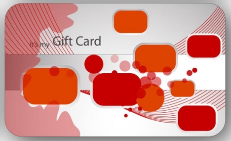 Colorful gift card template