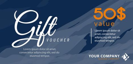 Gift voucher vector template