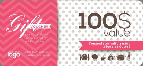 Gift voucher vector template