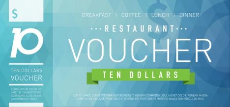 Gift voucher vector template