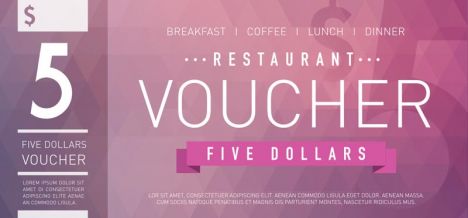 Gift voucher vector template