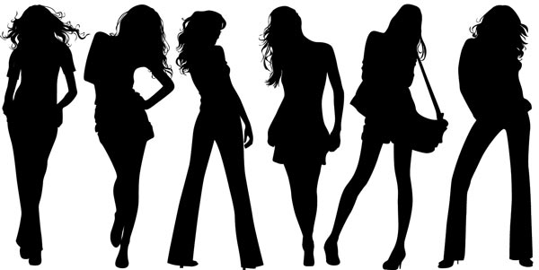 Download Girl silhouette vectors