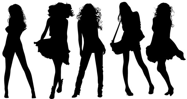 Download Girl silhouette vectors