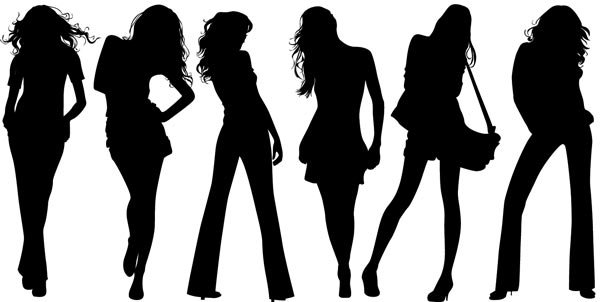 Download Girl silhouette vectors