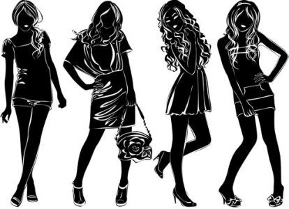 Girl silhouette design