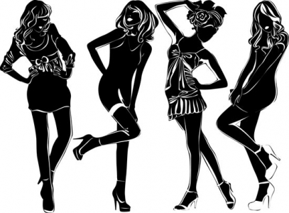 Girl silhouette design