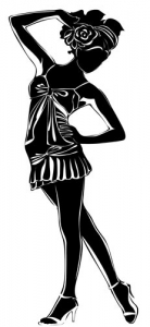 Silhouette girl brush for photoshop