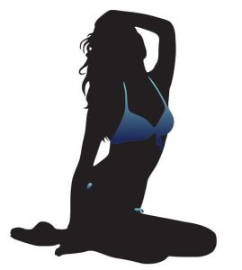 Girl shape in bikini vector