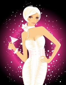 Glamour and fashion vector girl