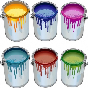 Paint bottles vector