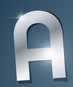 Glossy A letter vector