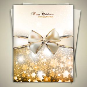 Golden ribbons for banners and cards vectors