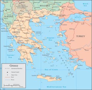 Greece vector map