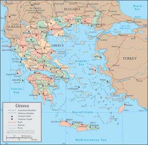 Greece vector map