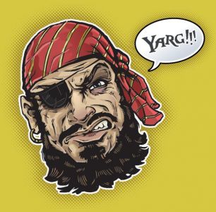 Greedy pirates vector cliparts