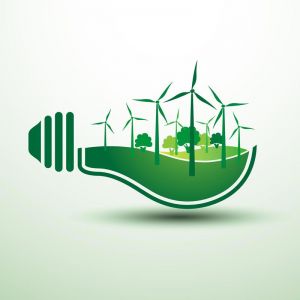 Green idea concept logo vector