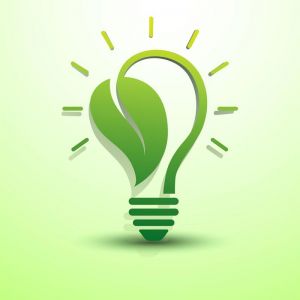 Green idea concept logo vector