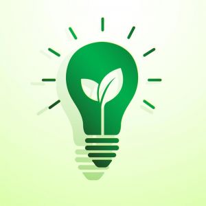 Green idea concept logo vector