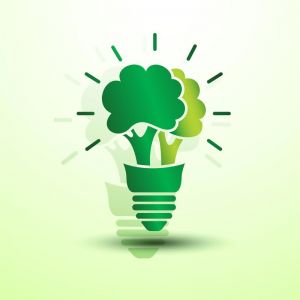Green idea concept logo vector