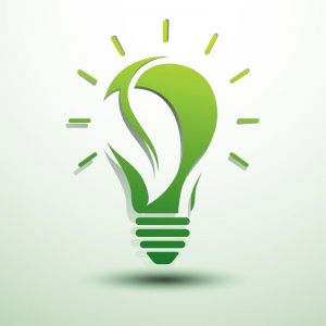 Green idea concept logo vector