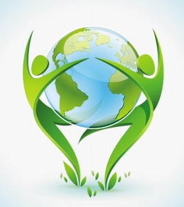 Green ecology concept vector