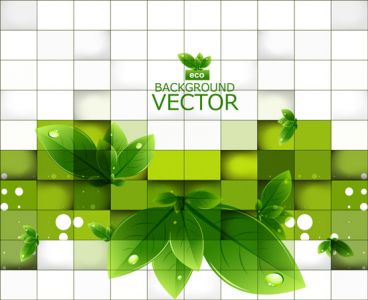 Green leaves vector banners