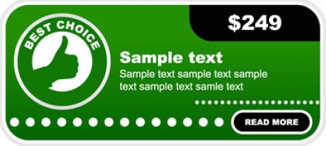 Green vector label